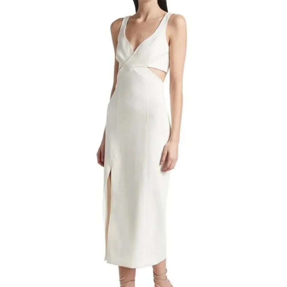 Cinq A Sept white midi dress, like new, size 8 - Picture 4 of 6